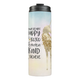Termo Agua rosa amarillo Aqua de unicornio Inspirador