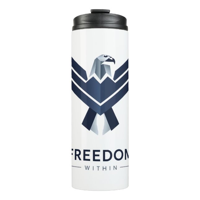 Termo Águila azul estilizada "Libertad interior" (Anverso)