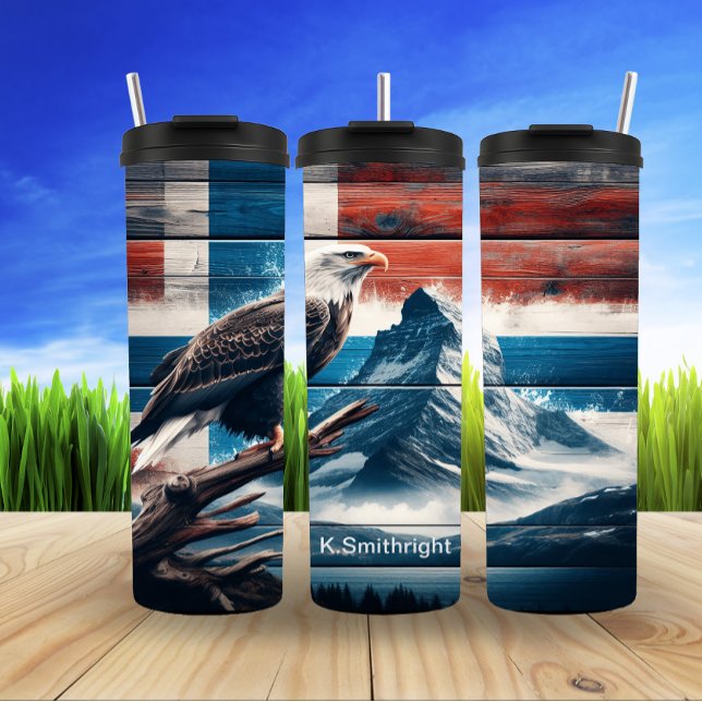 Termo Águila Calva Sobre Bandera Rusa (Subido por el creador)