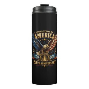 Termo Águila del 250 aniversario de Estados Unidos de Am