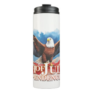 Termo Águila del 4 de Julio – Diseño de Arte Patriótico