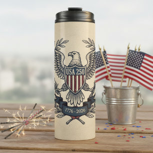 Termo Águila Patriótica con Motivo del Patrimonio USA 25