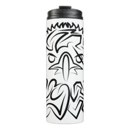 Termo Águila Tribal Negra y Blanca