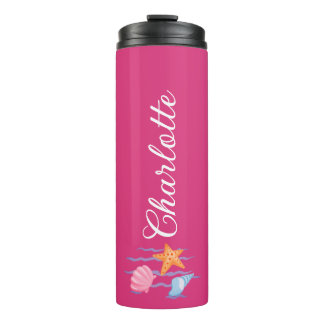 Termo Agujas marinas personalizadas Hot Pink