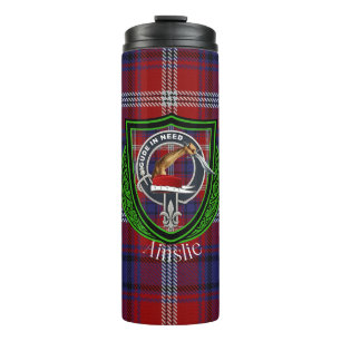 Termo Ainslie Scottish Clan Tartan & Escudo