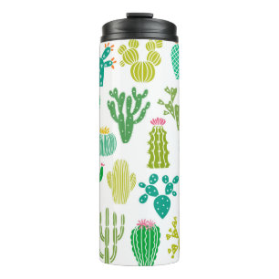 Termo Aislamiento de la cosecha de cactus y de la vintag