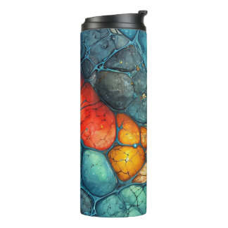 Termo Ajuste del Tumbler de Mármol Azul - Diseño sin pro
