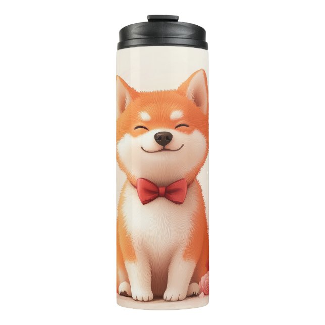 Termo Akita con Rosas - Día de San Valentín  (Anverso)