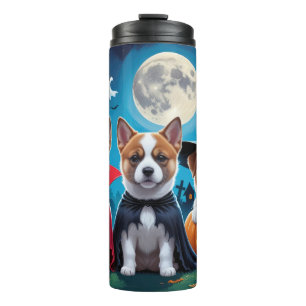 Termo Akita Dogs Pumpkin Halloween Funny