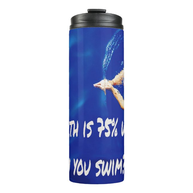 Termo Al equipo de natación le encanta nadar en la pisci (Anverso)