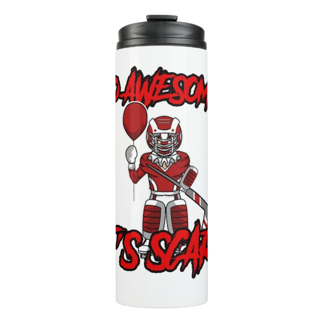 Termo Alarmante y divertida payasa de hockey sobre céspe (Anverso)