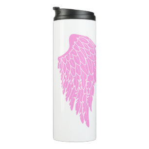 Termo Alas rosadas bonitas del ángel personalizadas
