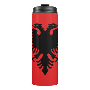 Termo Albania: Mug de viajes, bandera patriótica albanes