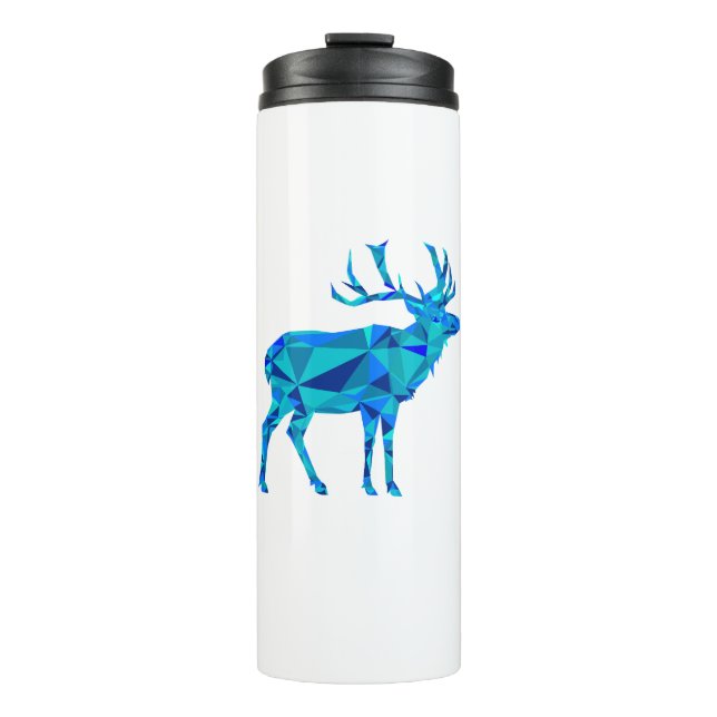 Termo Alce geométrico azul (Anverso)