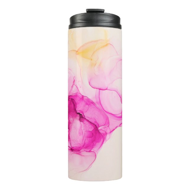 Termo Alcohol ink sea texture. Contemporary art. Spots o (Anverso)