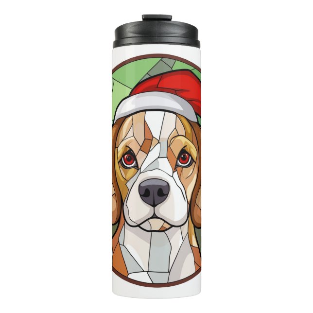 Termo Alegre canino encantador: Navidades con temática b (Anverso)