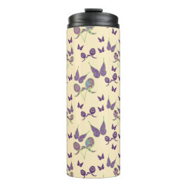 Termo Alegría por mariposa en Tumbler Termal Crema