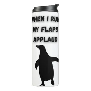 Termo aleteo de pingüino aplaudiendo inapropiado vergonz
