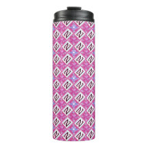 Alfabeto geométrico rosa chic inicial N