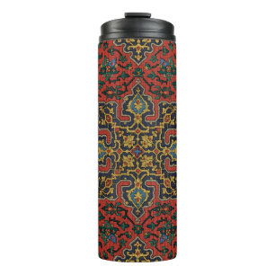 Termo Alfombra de Rug Persa Rojo Azul Clásico