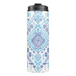 Termo Alfombra paisley india, patrón de mandala étnica.