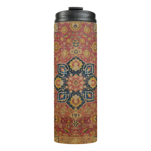 Termo Alfombra Persa Asiática de Kashan de Oro Rojo (Anverso)
