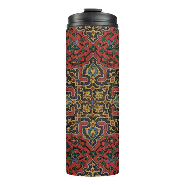 Termo Alfombra Persa Clásica Roja Azul (Anverso)