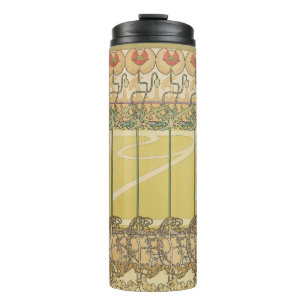 Termo Alfonse Mucha Amapolas Papel Pintado Floral Art No