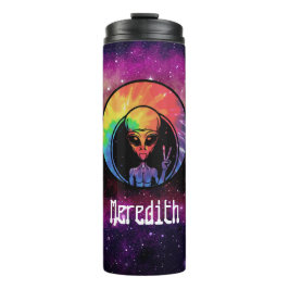 Termo Alien Tie Dye Space Personalizado Thermal Tumbler