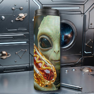 Termo Alienígena Extraterrestre con Hotdog Cristalino
