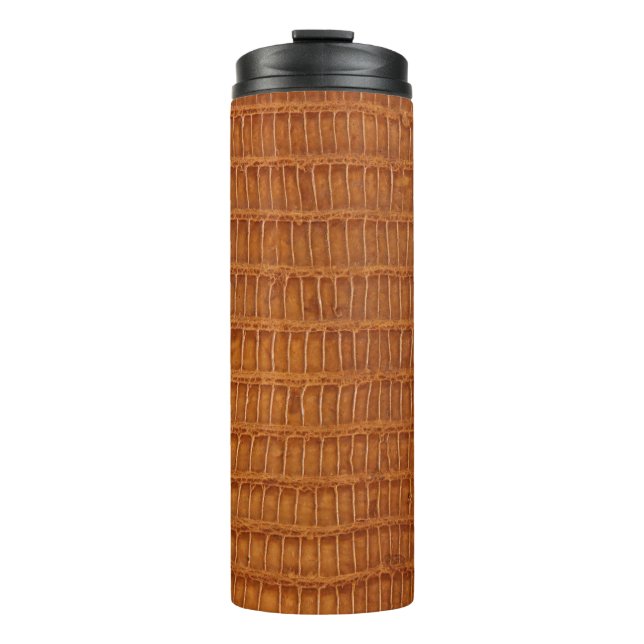 Termo Alligador de cocodrilo textura de cuero reptil cer (Anverso)