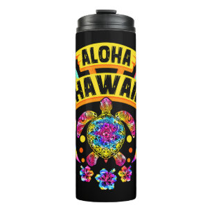 Termo Aloha Hawaii Tortugas Retro Summer Dad