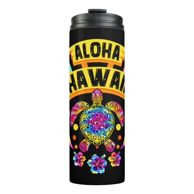 Termo Aloha Hawaii Tortugas Retro Summer Dad (Anverso)