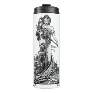 Termo Alphonse Mucha Flores Rota
