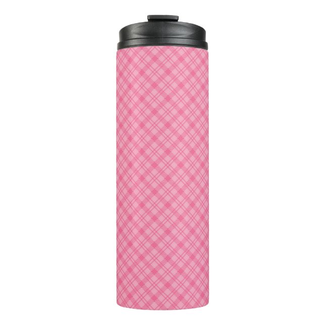 Termo alto rosa con un patrón de diamantes (Anverso)