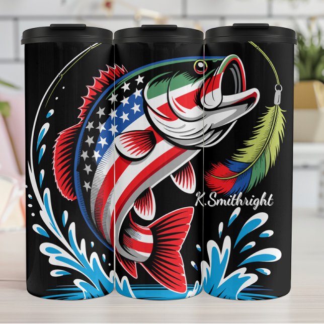 Termo Alumbramiento de agua con saltos de peces patrióti (Subido por el creador)