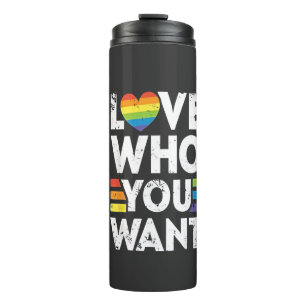 Termo Ama a quién quieres el mes del orgullo LGBT