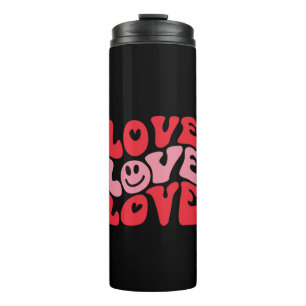 Termo Ama el Día de San Valentín Groovy divertido día fe