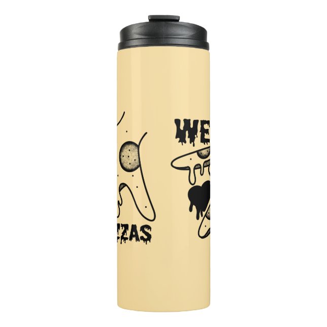 Termo Amamos las pizzas - Pizza Love - ASL ILY Obsession (Anverso)