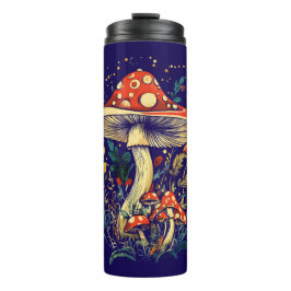 Termo Amanita Muscaria Mushroom Botanical Cottagecore 