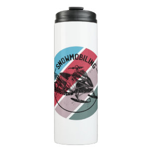 Termo Amante de la Moto de Nieve con Logo Colorido