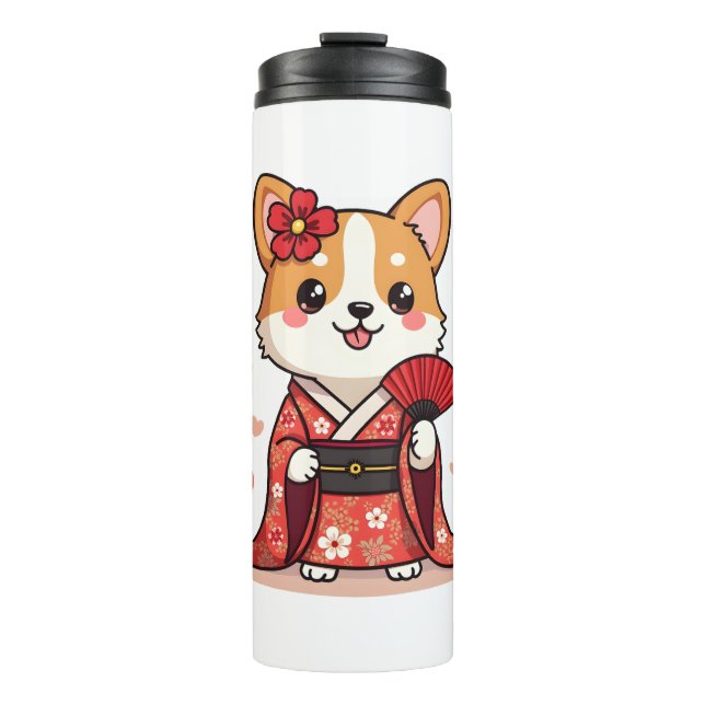 Termo Amante de Perro Corgi Galés Geisha (Anverso)