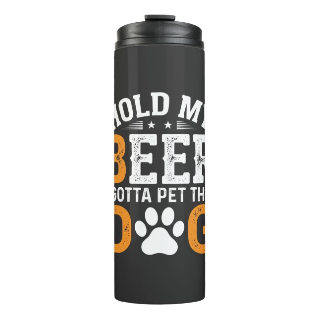 Termo Amante de Perros Agárrame la Cerveza (Anverso)