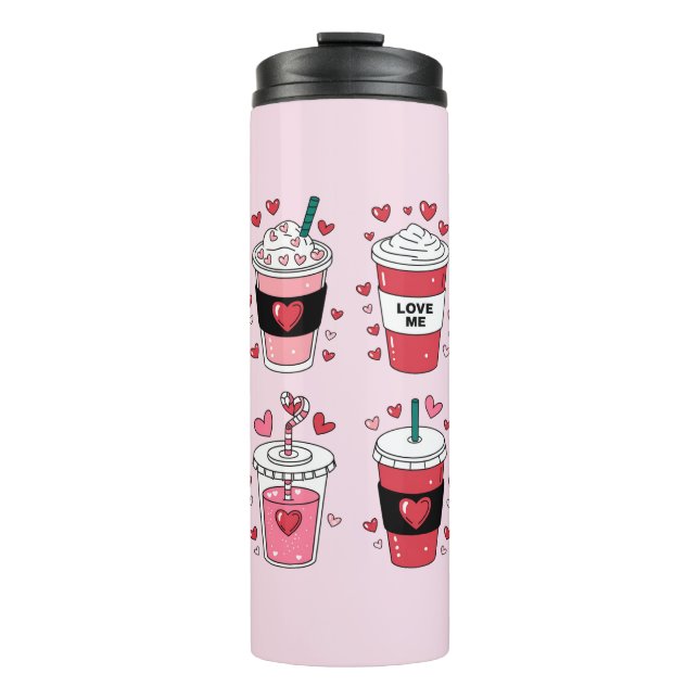 Termo Amante del café Latte del día de San Valentín (Anverso)