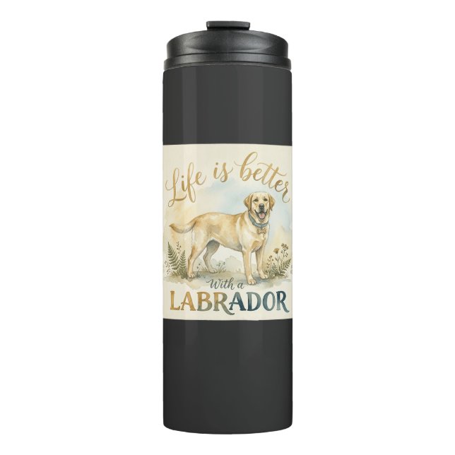 Termo Amante del perro Labrador Retriever lindo  (Anverso)