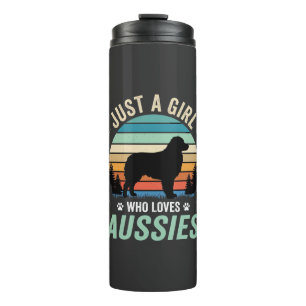 Termo Amante del perro pastor australiano Retro Atardece