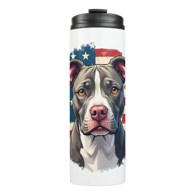Termo Amantes de perros TODOS AMERICANOS pit bul (1) (Anverso)