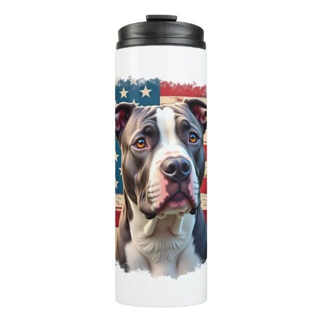 Termo Amantes de perros TODOS AMERICANOS pit bul (2) (Anverso)
