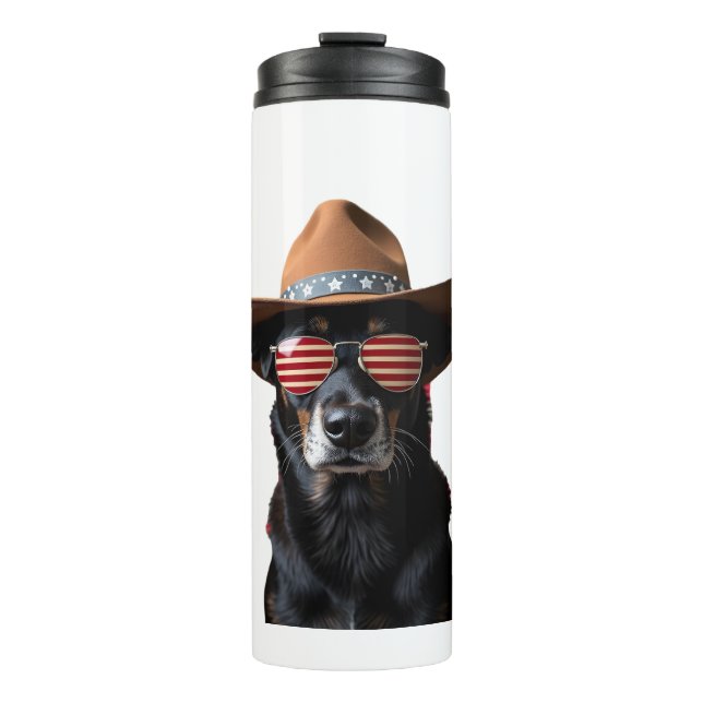 Termo Amantes de perros TODOS AMERICANOS pit bull (2) (Anverso)