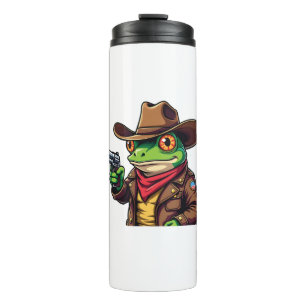 Termo Amantes de rana occidental de Kawaii Cowboy gracio